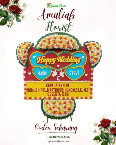 Karangan Papan Bunga Pernikahan di Pudun Jae